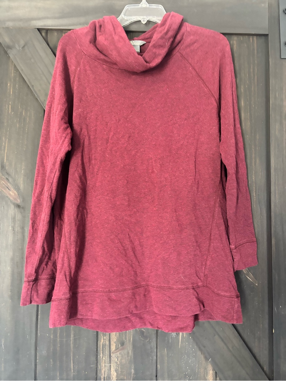Cozy Women's Pullover Sweater - Wine